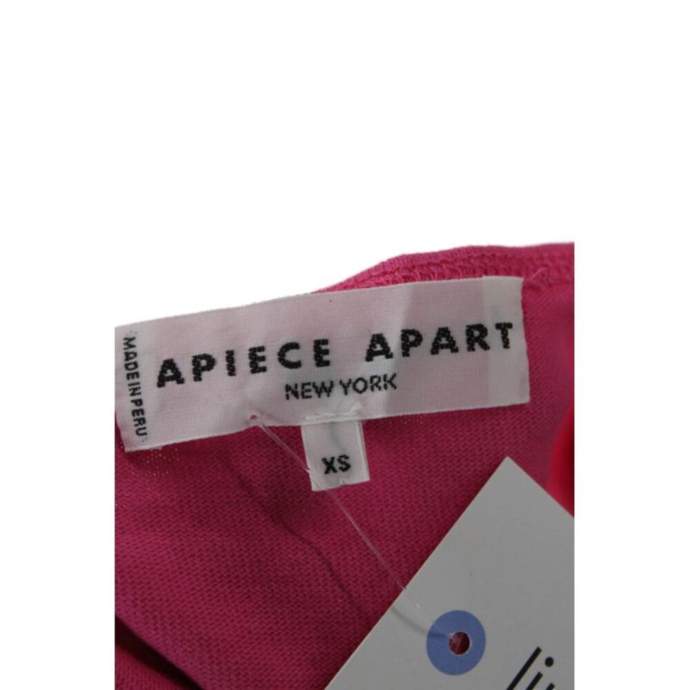 Apiece Apart Womens Pink Cotton 3/4 Sleeve Round Neck T-Shirt Size XS - Picture 4 of 6